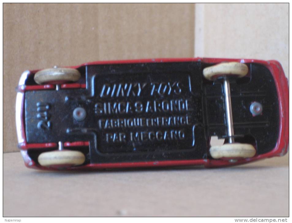 Dinky Toys : 24 U TAXI SIMCA 9 ARONDE, Très Bon état (sauf Enseigne Toit Absente), FABRIQUE EN FRANCE PAR MECCANO - Dinky