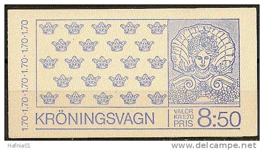 Czeslaw Slania. Sweden 1978. Coronation Carriage Booklet. Michel  1044 MH  MNH. Signed. - 1951-80