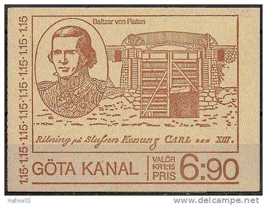 Czeslaw Slania. Sweden 1979. Göta-channel. Booklet. Michel   MH 73  MNH. Signed By Stampartist. - 1951-80