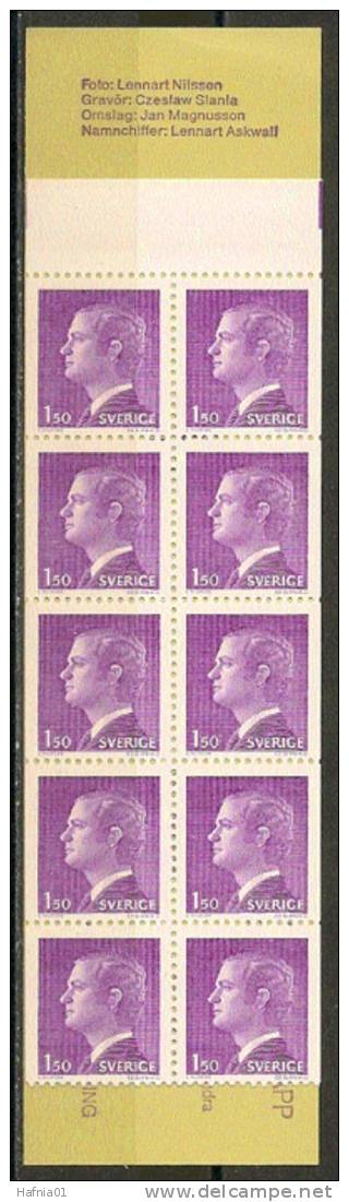 Czeslaw Slania. Sweden 1980. King Carl XVI Gustaf. Booklet. Michel  1113 D  MH   MNH. . - 1951-80