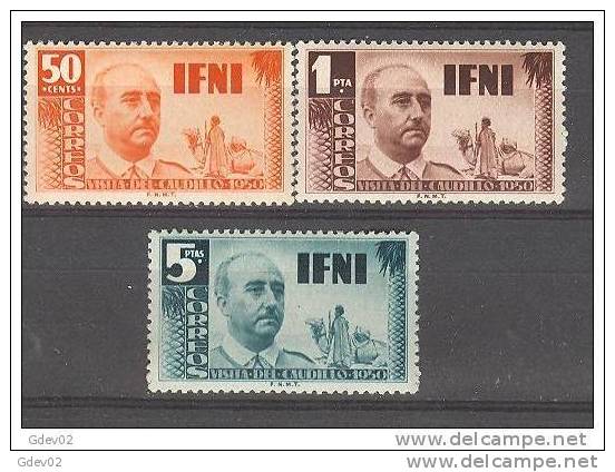 IF73-26211TI.Maroc. Marocco.IFNI   ESPAÑOL.General.Franco.19 51  .(Ed 73/5**) Sin Charnela.Magnifica. - Ifni