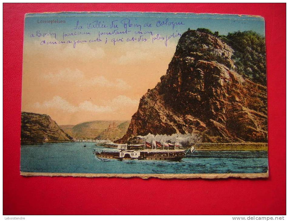 CPA-ALLEMAGNE -LORELEYFELSEN-BATEAU-VOYAGEE- - Loreley