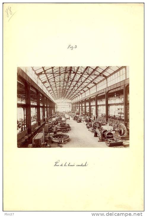 CHAMPAGNE SUR SEINE - Schneider & Cie - 7 Photos Collées Sur Papier Avec Légende Manuscrite - Electricité - Old (before 1900)