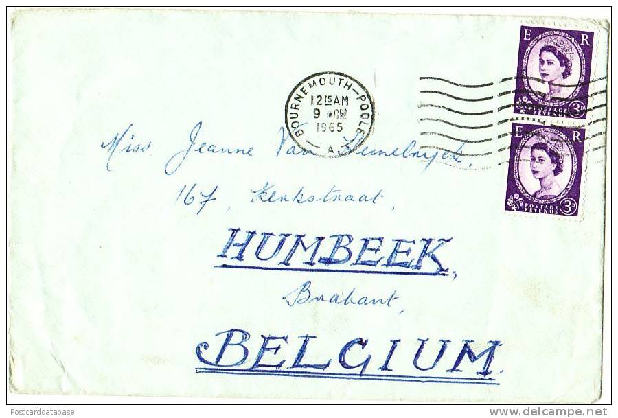 Envelope Sent From Bournemouth To Humbeek, Belgium In 1965 - & Envelope - Other & Unclassified