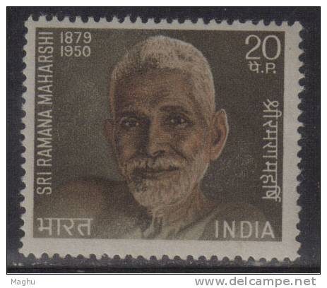 India MNH 1971, , Sri Ramana Maharshi, Saint, Spiritual Teacher.,   As Scan - Neufs