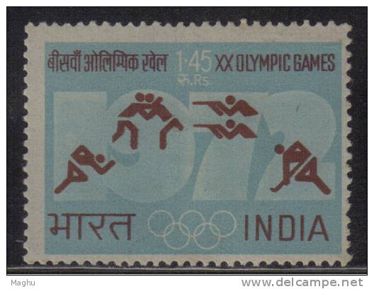 India MH 1972, 1.45p  Olympic Games, Munich, Hockey, Sport., As Scan - Ungebraucht