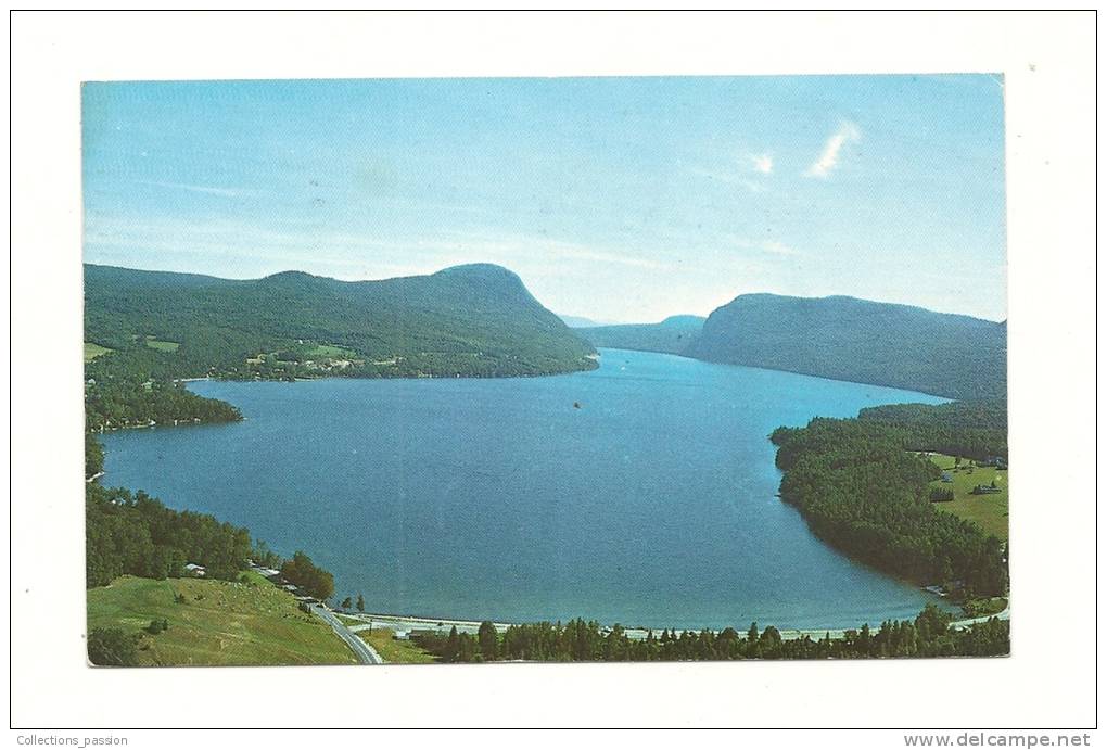 Cp, Etats-Unis, Aerial View Of Lake Willoughby, Voyagée 1974 - Otros & Sin Clasificación