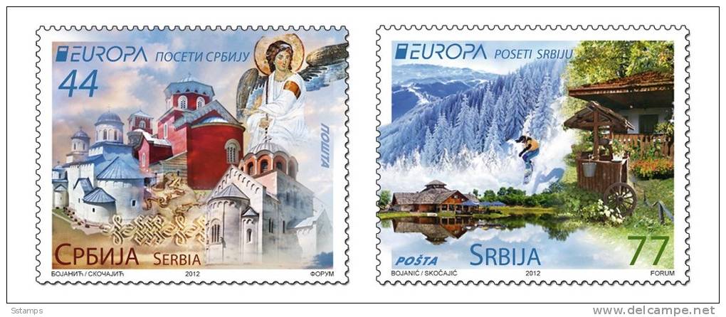 2012  EUROPA CEPT SERBIA VISIT SRBIJA POSETITE SERBIEN BESUCHEN  SET MNH - 2012