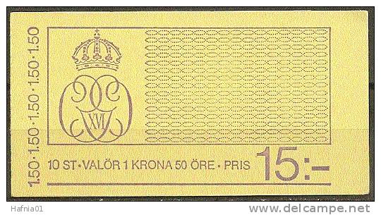 Czeslaw Slania. Sweden 1980. King Carl XVI Gustaf. Booklet. Michel  1113 D  MH   MNH. Signed . - 1951-80