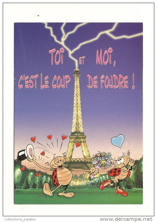 Cp, Bandes Dessinées, La Coccinelle - Gotlib - Toi Et Moi, C´est Le Coup De Foudre - Comicfiguren