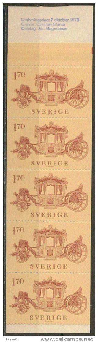 Czeslaw Slania. Sweden 1978. Coronation Carriage Booklet. Michel  1044 MH  MNH. - 1951-80