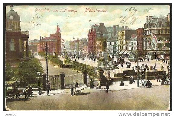 MANCHESTER Piccadolly And Infirmary To Derendingen Solothurn 1905 - Manchester