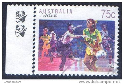 Australia 1989 Sports 75c Netball Used - 2 Koalas Left - Some Perf Separation - Used Stamps