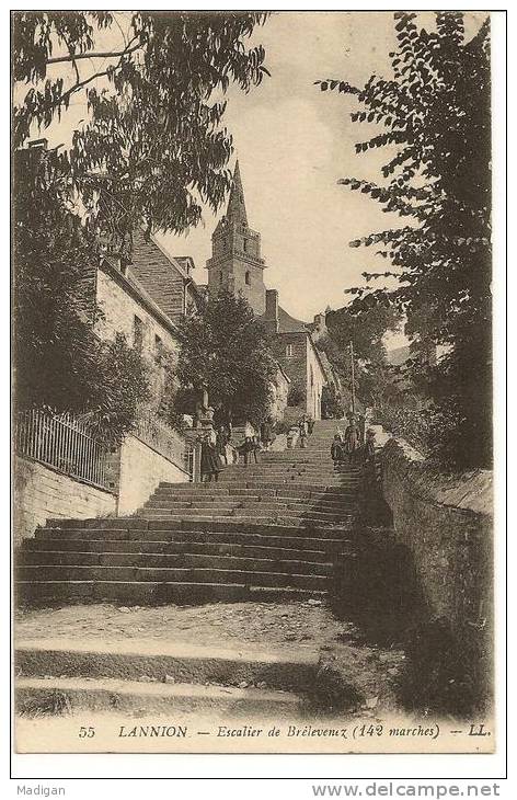 22 - LANNION - Escalier De Brélevenez (142 Marches) - LL N° 55 - Lannion