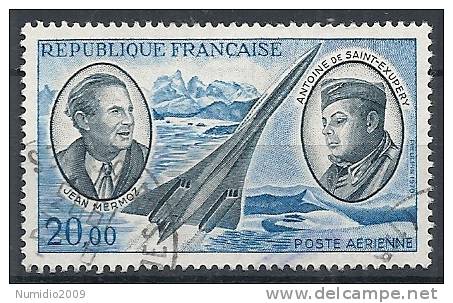 1970 FRANCIA USATO POSTA AEREA PIONIERI - FR184 - 1960-.... Matasellados