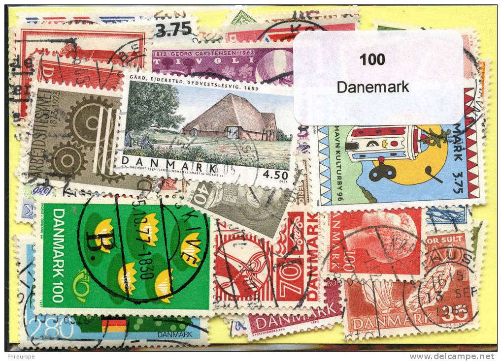 100 Timbres Thème Danemark - Sammlungen