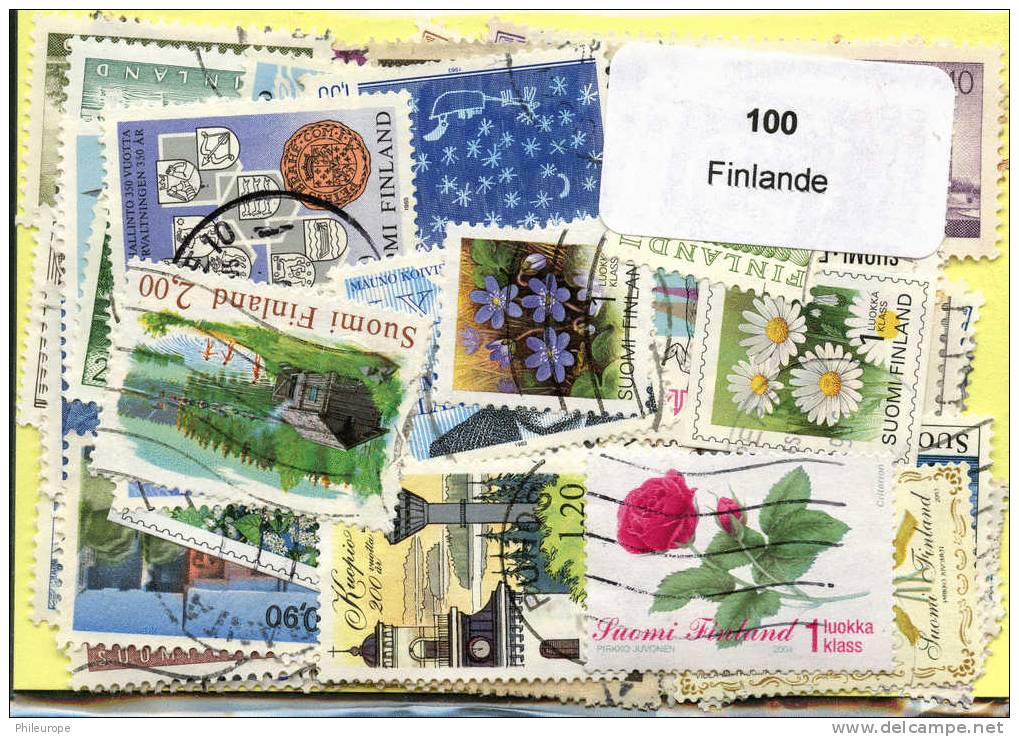 100 Timbres Thème Finlande - Collections