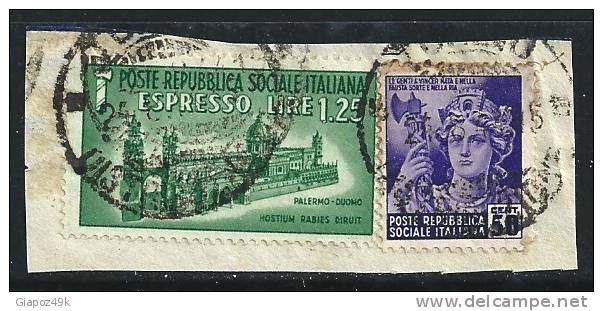 ● ITALIA - R.S.I. 1944 - ESPRESSO - Duomo Di Palermo - N.° 23 - Cat. ? € - Lotto N. 1024 - Poste Exprèsse