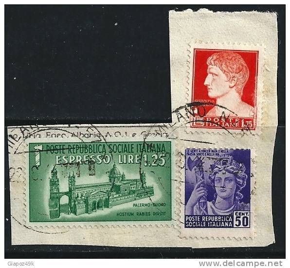 ● ITALIA - R.S.I. 1944 - ESPRESSO - Duomo Di Palermo - N.° 23 - Cat. ? € - Lotto N. 1025 - Express Mail