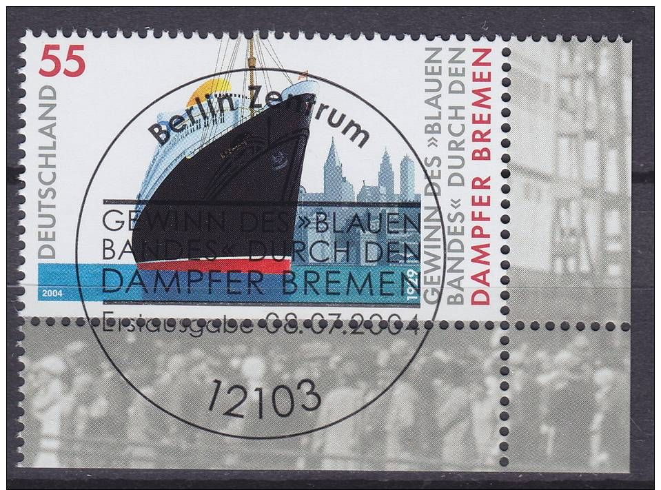 Bundespost 2004 Mi.2412 Hoekstuk Gestempeld - Usati