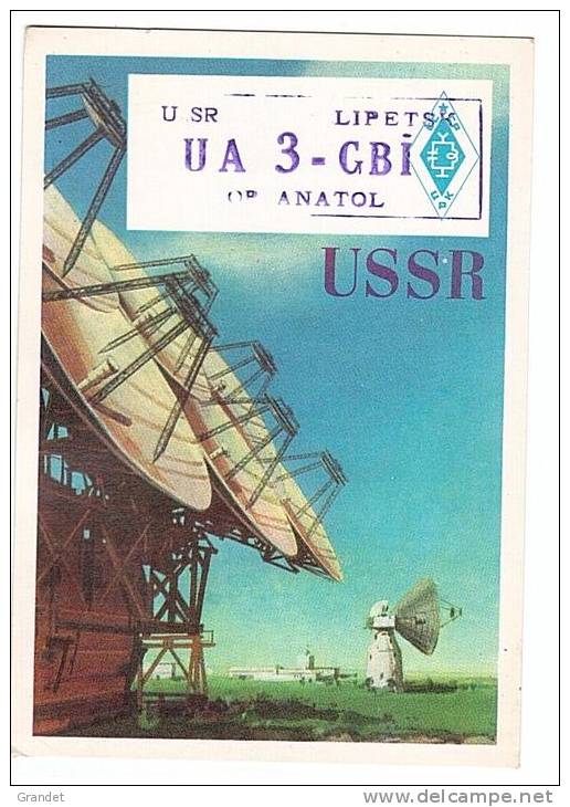 CARTE RADIO QSL - RUSSIE -  LIPTESK - 1974. - Radio Amateur