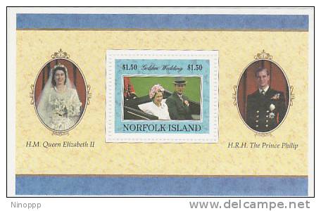 Norfolk Island......:  1997 Golden Wedding Anniversary MS MNH - Norfolk Island