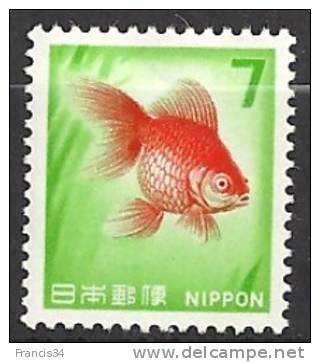 N° 837 A Du Japon ( Papier Fluo )  - X X - ( E 63 ) - Poissons