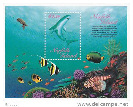 Norfolk Island......:  1998 Reef Fish Souvenir Sheet MNH - Norfolk Island