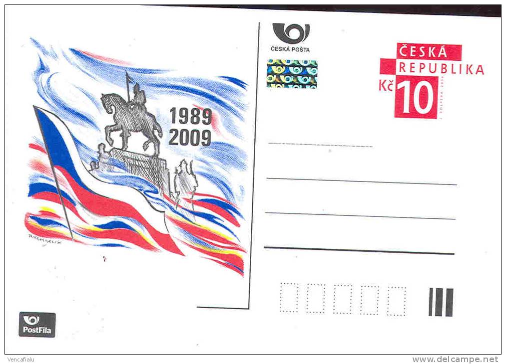 Czech Republic 2009 - 20 Years From "gentle Revolution", Special Postal Stationery, MNH - Postcards
