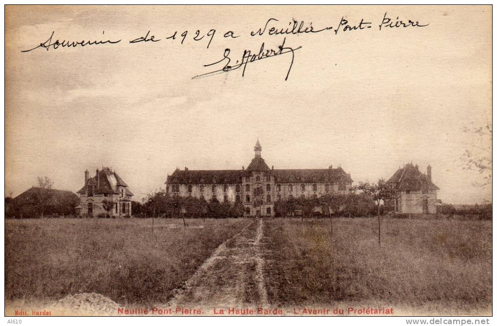 NEUILLE PONT PIERRE 1929 / La Haute Barde - Neuillé-Pont-Pierre