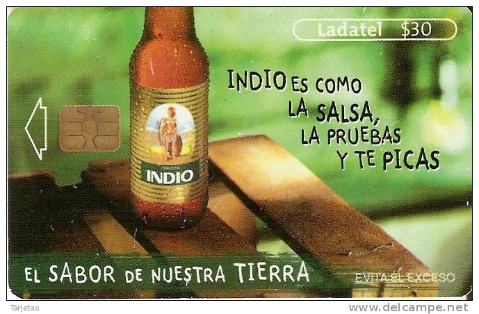 TARJETA DE MEJICO DE LA CERVEZA INDIO (BEER) - Publicité