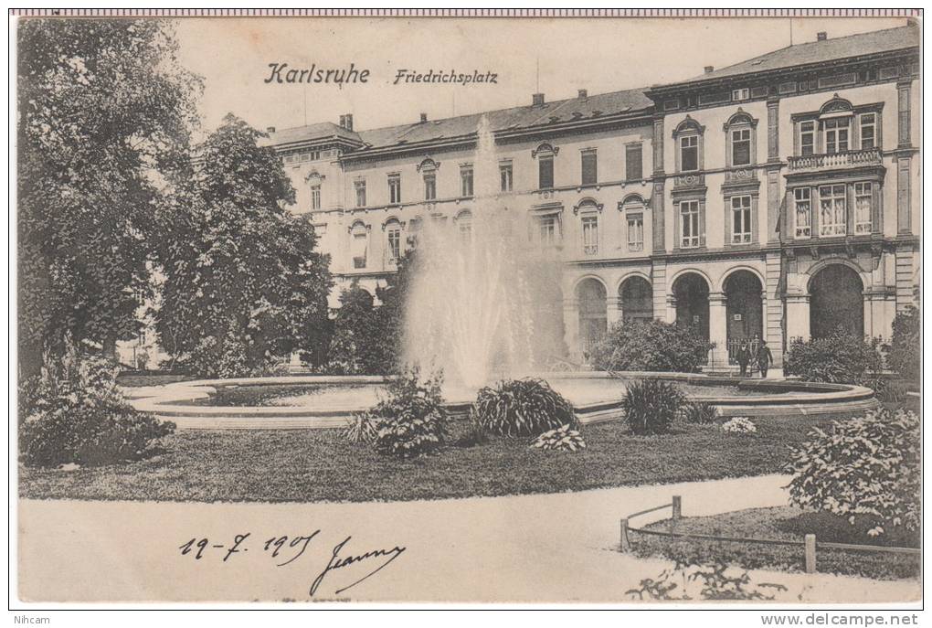 ALLEMAGNE - KARLSRUHE -  Voy. 1905  Pour La France - Karlsruhe