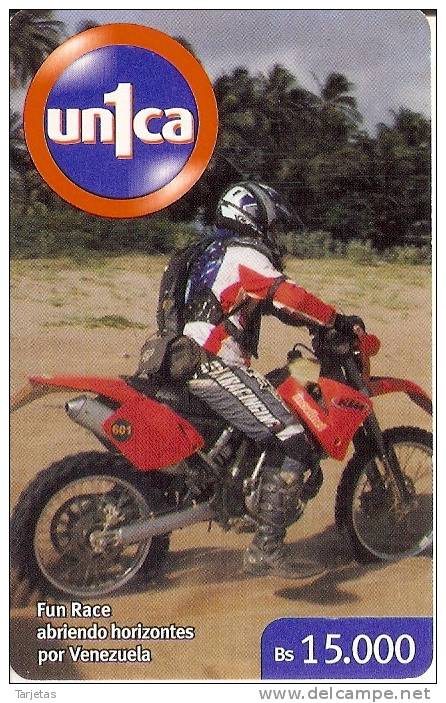 TARJETA DE VENEZUELA DE MOTOCROS (MOTO-MOTORBIKE) - Motos