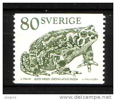 FROG RANA GRENOUILLE FROSCH WECHSELKRÖTE BUFO VIRIDIS - SWEDEN SUEDE SCHWEDEN  1979 MI 1077 MNH Frogs - Rane