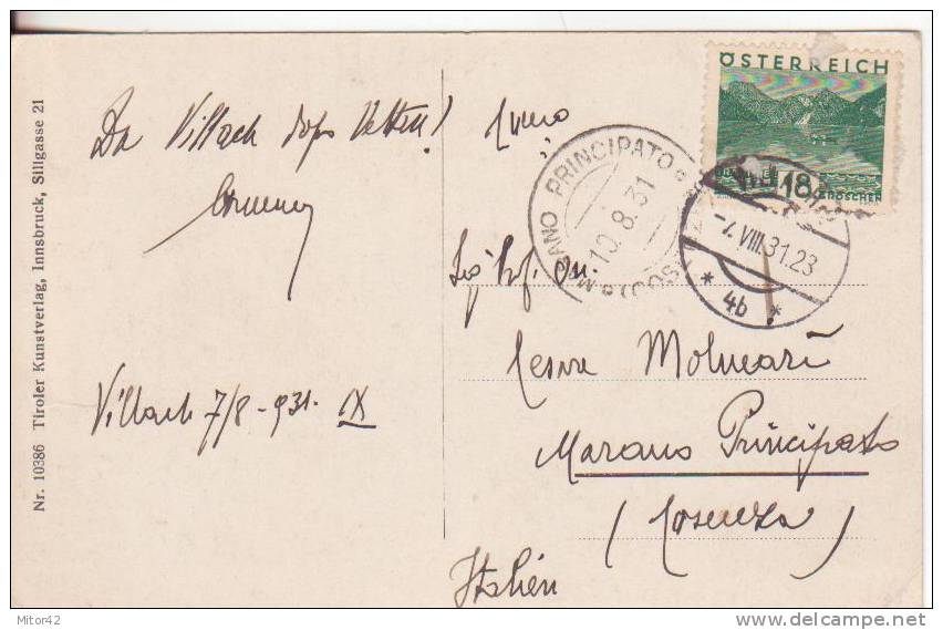 138-Austria-Autriche-Österreich-Villach-Carinzia-v.1931- Francobollo Interessante Briefmarken-Interesting Stamps. - Villach