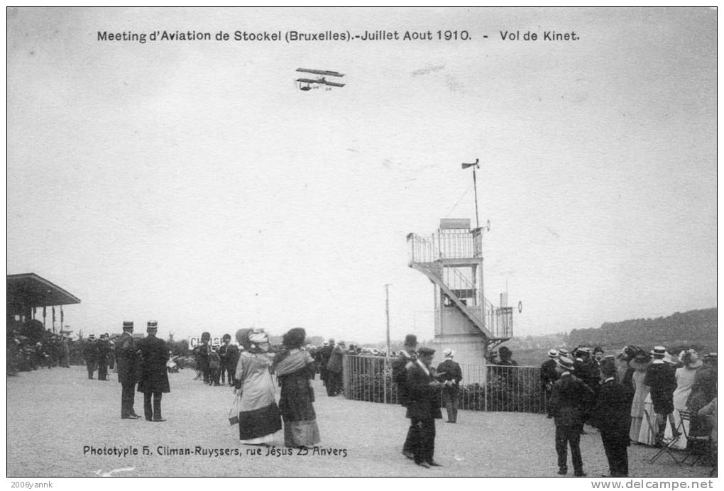 Meeting Aviation STOCKEL BRUXELLES 1910 Biplan Aeroplane KINET - Meetings