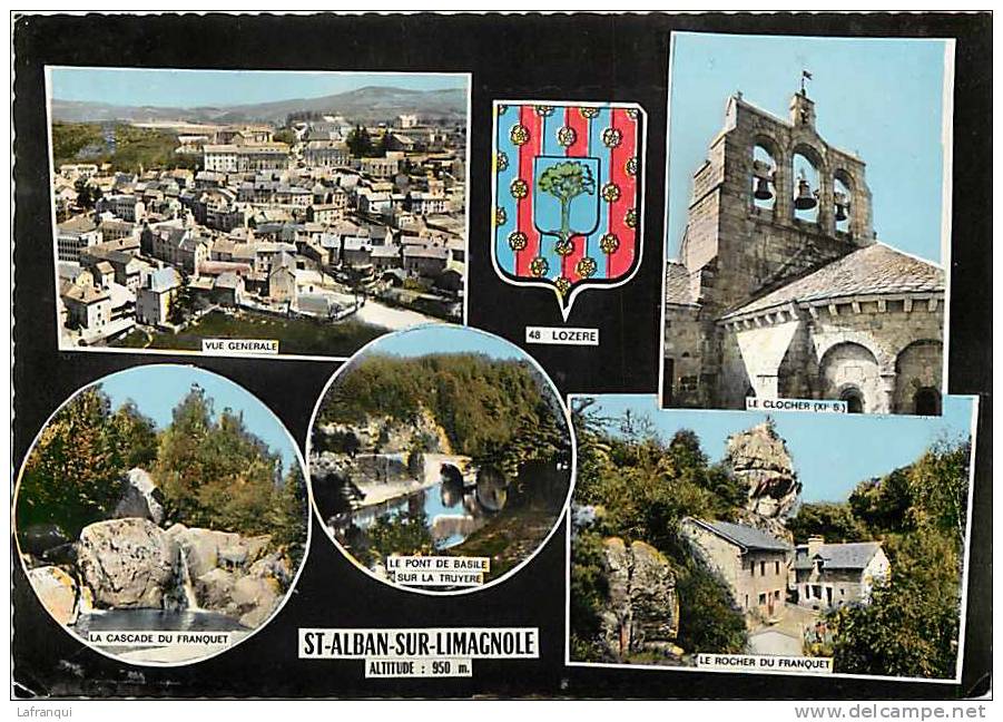Lozere -gd Format - Ref C15-saint Alban Sur Limagnole - St Alban Sur Limagnole -carte Multivues  - Carte Bon Etat  - - Aumont Aubrac
