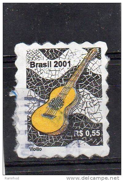 BRAZIL 2001 Musical Instruments - Viola (guitar) - 55c. . FU - Used Stamps