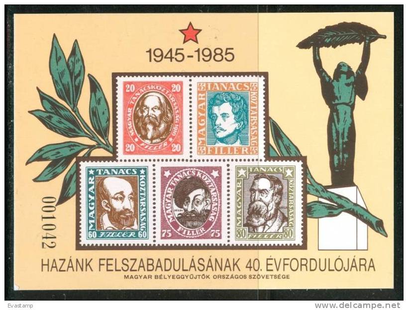 HUNGARY- 1985.Commemorative Sheet - Liberation - Card Version - Hojas Conmemorativas