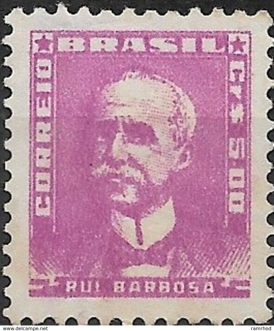 BRAZIL 1954 Portraits.-Barbosa -  Purple - 5cr. MH - Neufs