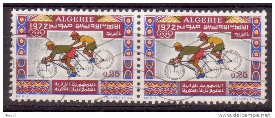 Algerije 1972 Mi Nr 583 Olympische Zomerspelen Munchen  Wielrennen 2x - Algerije (1962-...)