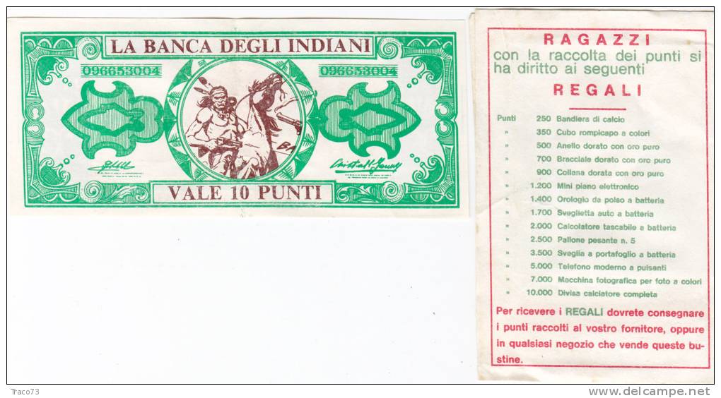 LA BANCA DEGLI INDIANI _  BUONO DA 10 PUNTI - Other & Unclassified