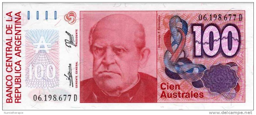 Argentine : 100 Australes 1985-90 UNC - Argentine