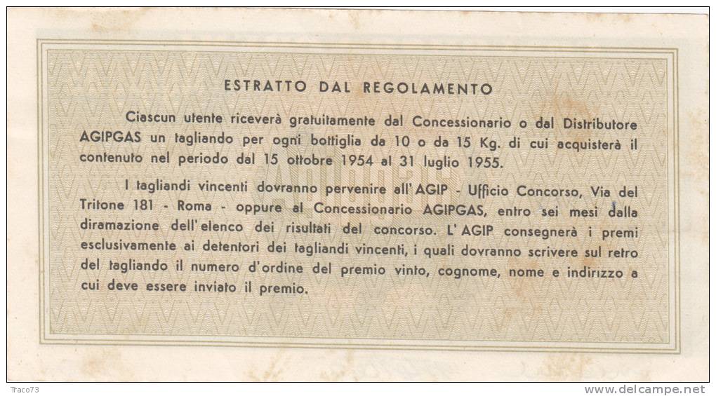 AGIPGAS _ CONCORSO A PREMI - 1955 - Autres & Non Classés