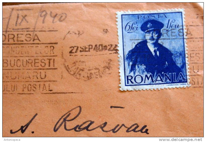 ROMANIA 1940 LETTRE OBLITERE' - Poststempel (Marcophilie)