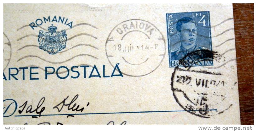 ROMANIA 1941 CARTE POSTALE - Postmark Collection