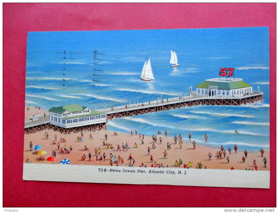 New Jersey > Atlantic City   Heinz Ocean Pier  1945 Cancel  =ref 552 - Atlantic City