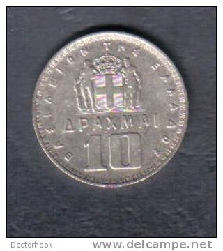 GREECE    10 DRACHMAS  1959  (KM # 84) - Greece