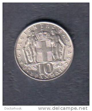 GREECE    10 DRACHMAS  1968  (KM # 96) - Griechenland