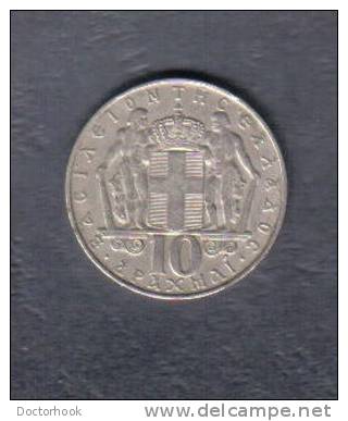 GREECE    10 DRACHMAS  1968  (KM # 96) - Griechenland